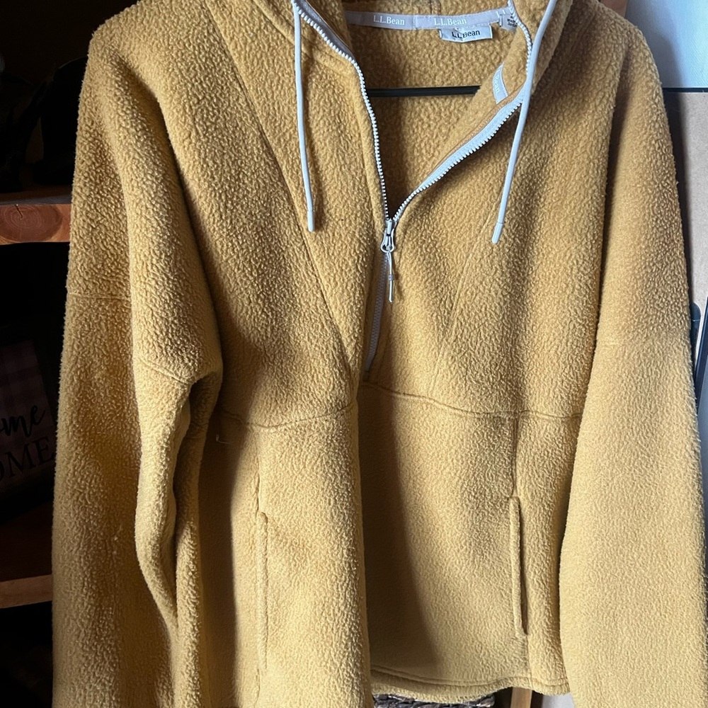 L.L. Bean Mustard Fleece Jacket